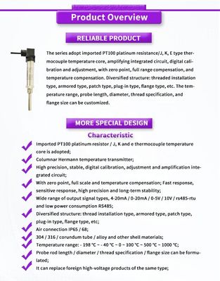 Customized UNIVO UBW400Y High Precision Range Probe for Temperature Sensors Transmitter