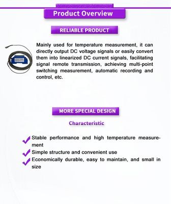 UNIVO UBTT-01Y N-Type Thermocouple Temperature Sensor for High Temperature Measurements