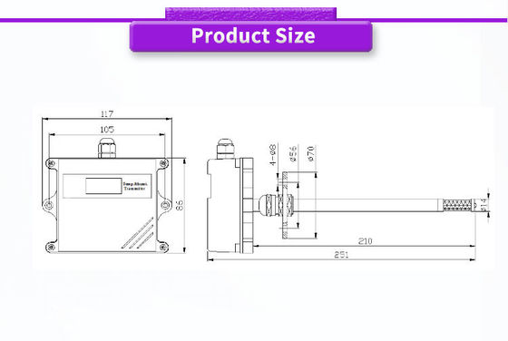 High Precision Industrial Grade Wall Mounted Controller for Temperature and Humidity