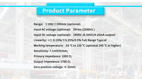 UNIVO UBMD-12Y High Precision LVDT Displacement Sensor for High Sensitivity Measurement