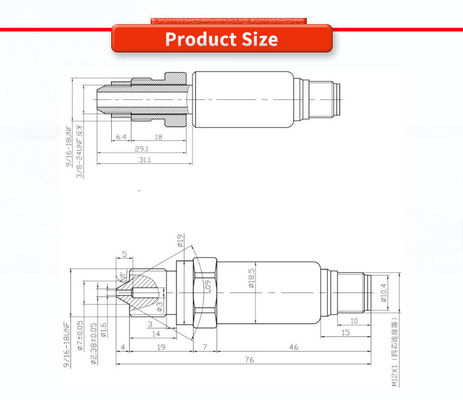 UBST-20H2Y4-20mA 1-5V Hydrogen Pressure Sensor For Nuclear Power Storage System