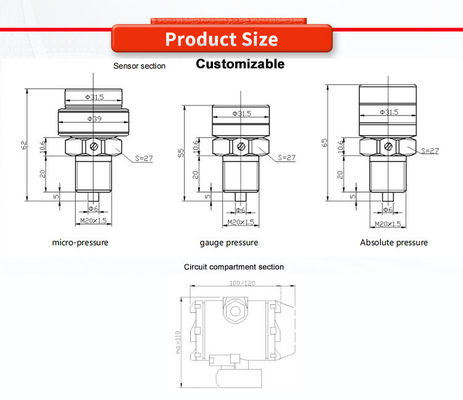 UBST-100Y Sapphire Universal Series Pressure Sensor For Industrial Applications