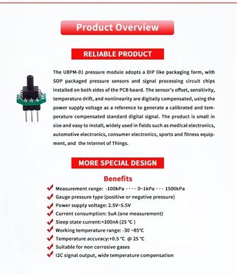 UBPM-01 Positive And Negative Pressure Digital IIC Gases Pressure Sensor Module