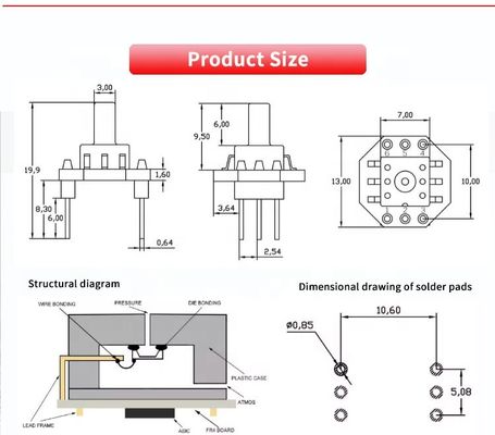 UBPM-01 Positive And Negative Pressure Digital IIC Gases Pressure Sensor Module