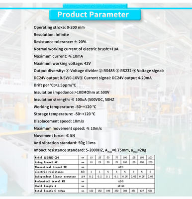 UBRE-O4Y Resistance Type Displacement Sensor For Automation Applications ODM