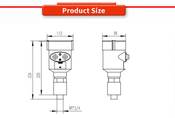 Customized Dust Scenarios Radar Level Gauge UNIVO UBLG-120Y for Liquid Level Monitoring
