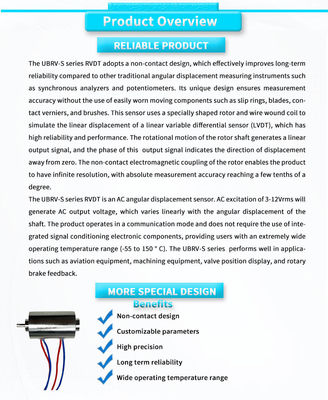 UBRV-SY Rotary Variable Differential Transformer RVDT Sensors With 3°0 Range