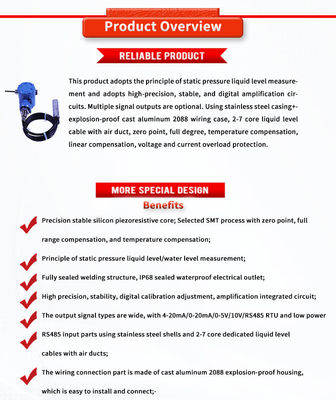 UNIVO UBPT500-601SY Explosion-proof Liquid Level Sensor for Monitoring 0.5-100m Range