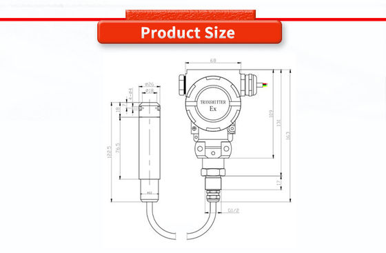 UNIVO UBPT500-601SY Explosion-proof Liquid Level Sensor for Monitoring 0.5-100m Range