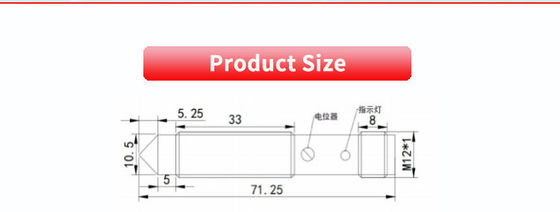 24VDC Capacitive Conical Liquid Level Sensor For High Liquid Level Change Detection